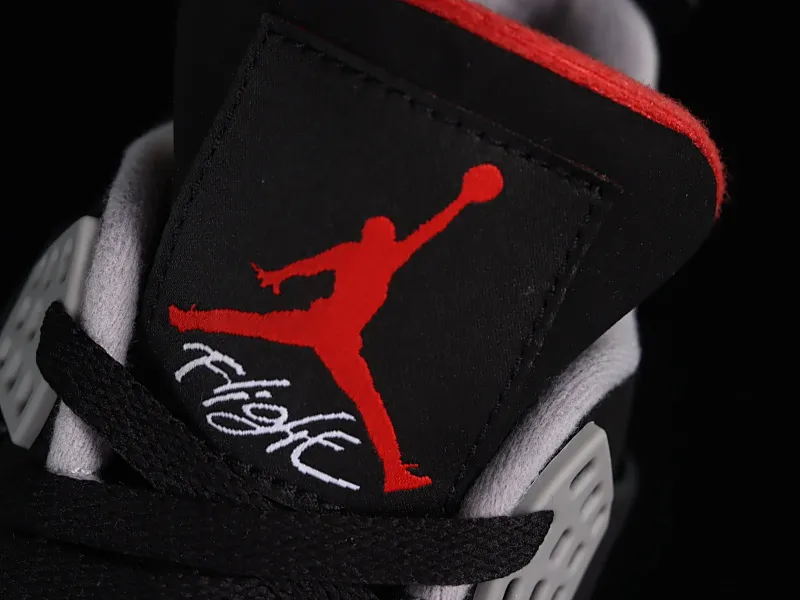 All categories Air Jordan Jordan series basketball shoes Air Jordan 4 LJR version Air Jordan 4 Retro "Bred" AJ4 Jordan 4 first year re-engraved new black and red 308497-060